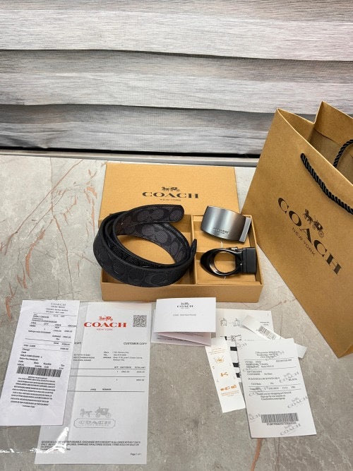 COACH combo belt with ogbox carrybag dustbag