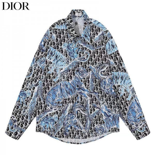 CHRISTIAN DIOR TURKEY FABRIC ALL OVER DIGITAL PRINTED FULL SLEEVES SHIRT