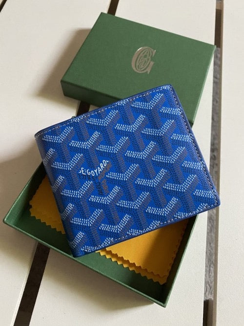 GOYARD BI FOLD VICTOIRE PM SKY BLUE WALLET WITH OGBOX
