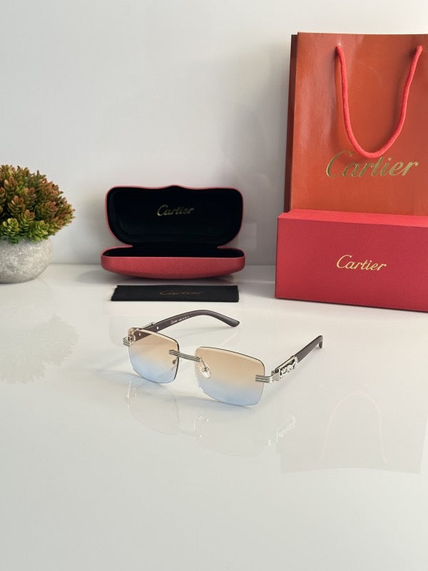 Cartier 647 Silver Orange Blue