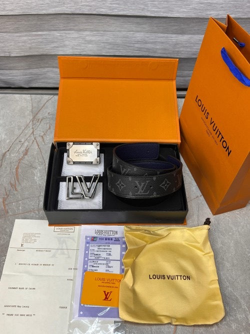 louis vuitton combo belt with og carrybag