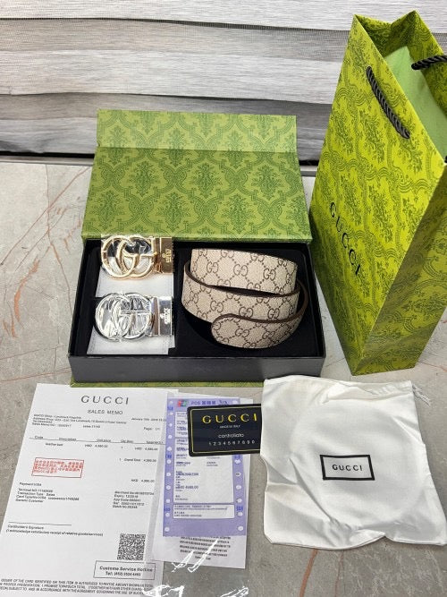 gucci combo belt with ogbox carrybag dustbag